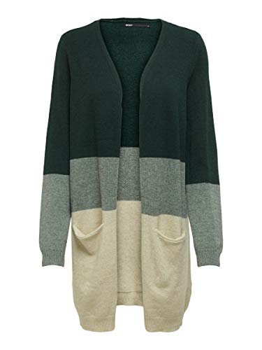 Only ONLQUEEN L/S Long Cardigan KNT Noos Chaqueta Punto, June Bug, XS para Mujer