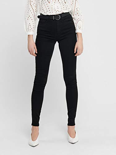 Only Onlroyal High Sk Jeans Pim600 Noos, Jeans Skinny para Mujer, Negro (Black), L (Talla Fabricante:32)