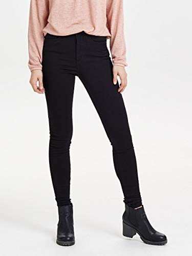 Only Onlroyal High Sk Jeans Pim600 Noos, Jeans Skinny para Mujer, Negro (Black), L (Talla Fabricante:32)