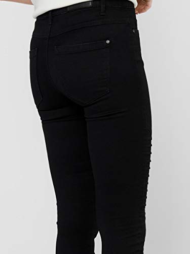 Only onlROYAL REG SK Biker Jeans PIM600 Noos, Negro, 36W x 30L para Mujer