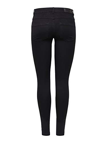 Only onlROYAL REG SK Biker Jeans PIM600 Noos, Negro, 36W x 30L para Mujer