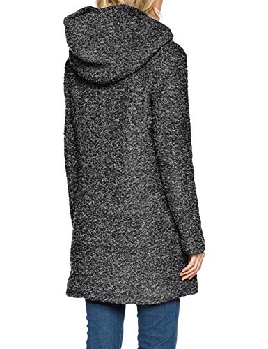 ONLY Onlsedona Boucle Wool Coat Otw Noos Abrigo, Gris (Dark Grey Melange Detail:Melange), S para Mujer