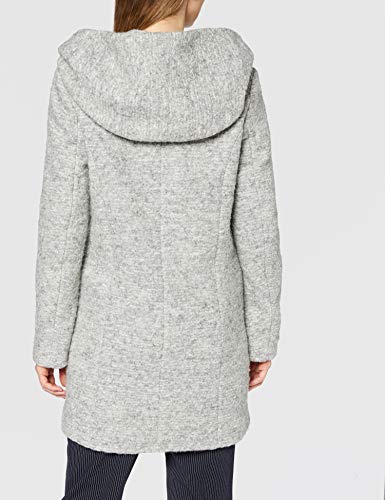 ONLY Onlsedona Boucle Wool Coat Otw Noos Abrigo, Gris (Light Grey Melange Detail:Melange), M para Mujer