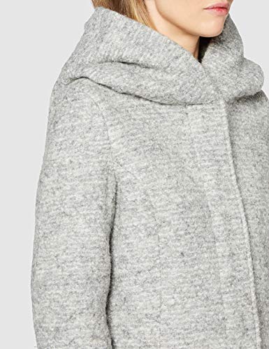 ONLY Onlsedona Boucle Wool Coat Otw Noos Abrigo, Gris (Light Grey Melange Detail:Melange), XS para Mujer
