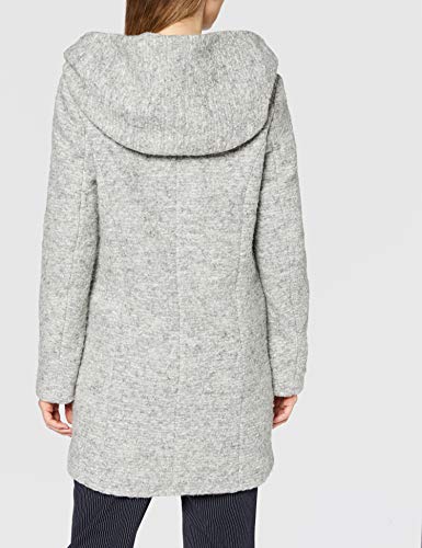 ONLY Onlsedona Boucle Wool Coat Otw Noos Abrigo, Gris (Light Grey Melange Detail:Melange), XS para Mujer