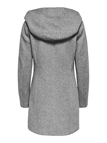 Only onlSEDONA Coat OTW Noos Abrigo, Gris (Light Grey Melange), 40 (Talla del Fabricante: Large) para Mujer