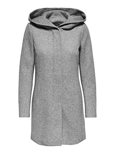 Only onlSEDONA Coat OTW Noos Abrigo, Gris (Light Grey Melange), 40 (Talla del Fabricante: Large) para Mujer