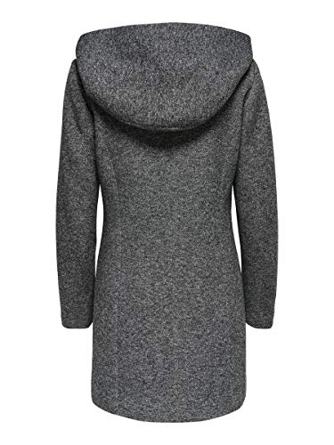 Only onlSEDONA Light Coat OTW Noos Abrigo, Gris (Dark Grey Melange), 38 (Talla del Fabricante: Medium) para Mujer