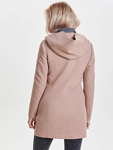 Only onlSEDONA Light Coat OTW Noos Abrigo, Marrón (Mocha Mousse Detail:Melange), 40 (Talla del Fabricante: Large) para Mujer