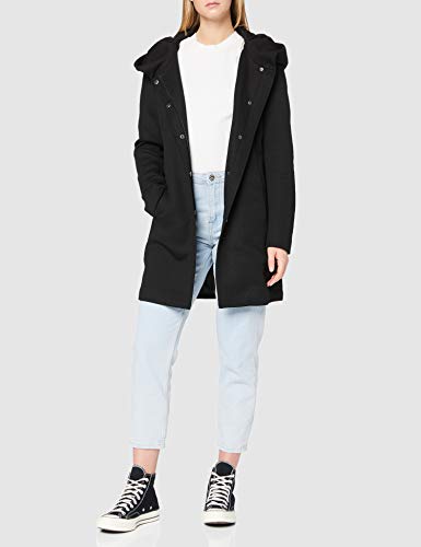 Only Onlsedona Light Coat Otw Noos Abrigo, Negro (Black Black), 38 (Talla del Fabricante: Medium) para Mujer