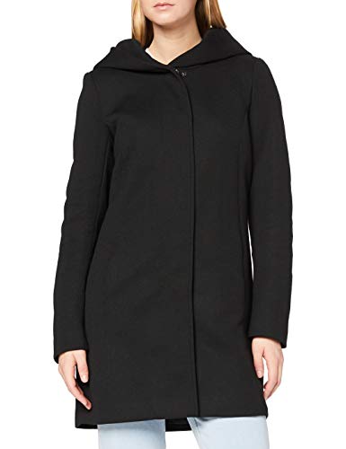Only Onlsedona Light Coat Otw Noos Abrigo, Negro (Black Black), 38 (Talla del Fabricante: Medium) para Mujer