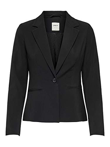 Only Onlselma-Astrid L/s Fitted Blazer CC TLR, Negro, 34 para Mujer