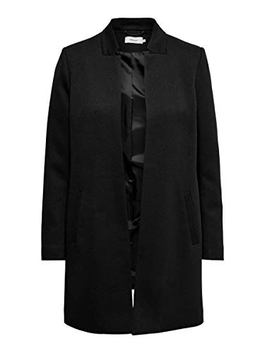 Only Onlsoho Coatigan Otw Noos Abrigo de Mezcla de Lana, Black, M para Mujer