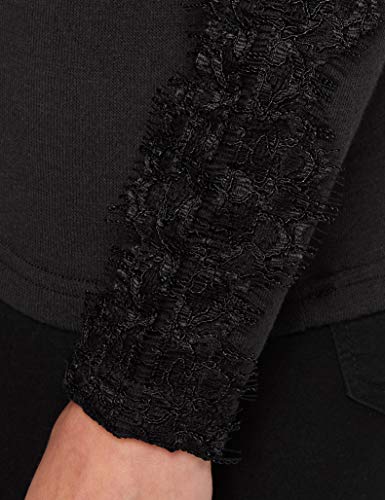 Only Onltinna L/s Crochet Top Jrs Sudadera, Negro (Black Black), 42 (Talla del Fabricante: Large) para Mujer