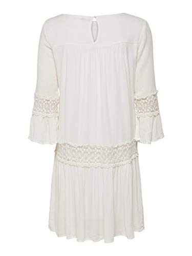 Only ONLTYRA 3/4 Life Short Dress WVN Noos Casual, Cloud Dancer, 34 para Mujer