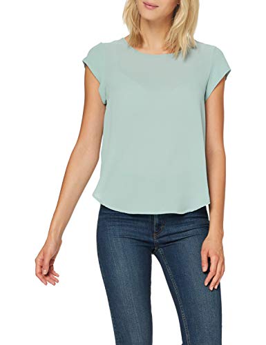Only Onlvic S/s Solid Top Noos Wvn Camiseta, Blue Surf, 40 para Mujer