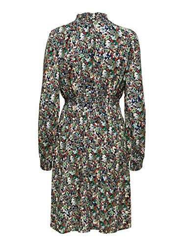 Only ONLVICK L/S Short Dress WVN Vestido, Azul Oscuro, L para Mujer