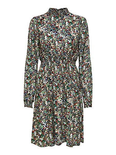 Only ONLVICK L/S Short Dress WVN Vestido, Azul Oscuro, L para Mujer