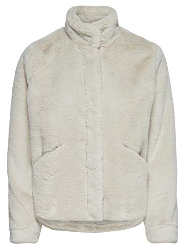 Only Onlvida Faux Fur Jacket Otw Noos Chaqueta, Gris (Pumice Stone Pumice Stone), Medium para Mujer