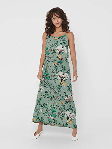 Only Onlwinner SL Maxidress Noos Wvn Vestido Casual, Granite Green, 34 para Mujer