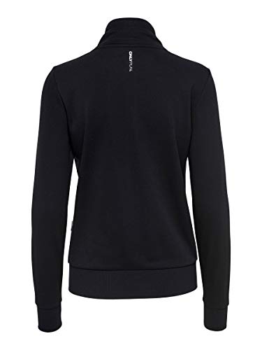 Only Onpelina High Neck Sweat-Opus Sudadera, Negro (Black Black), Medium para Mujer