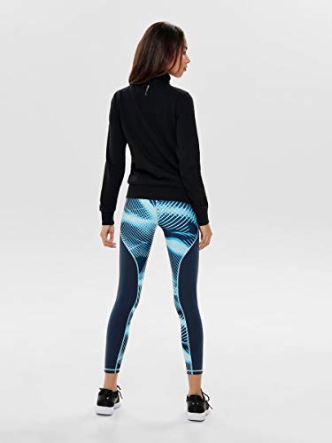 Only Onpelina High Neck Sweat-Opus Sudadera, Negro (Black Black), Medium para Mujer