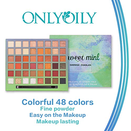 Onlyoily Paleta De Sombras De Ojos Profesionales - Paleta Maquillaje - Altamente Pigmentados 48 Colores Brillantes y Mate