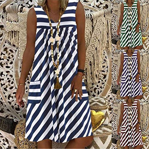 Onsoyours Mujer Casual Playa Largos Verano Tie Dye Vestido Boho Hendidura Falda Larga Maxi Vestido Playeros B Azul 42