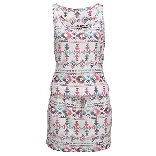 Onsoyours Mujer Casual Playa Largos Verano Tie Dye Vestido Boho Hendidura Falda Larga Maxi Vestido Playeros B Blanco 1 38