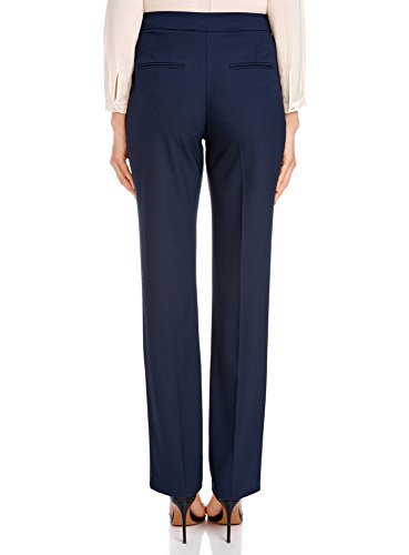 oodji Collection Mujer Pantalón con Cordones Decorativos, Azul, ES 38 / S