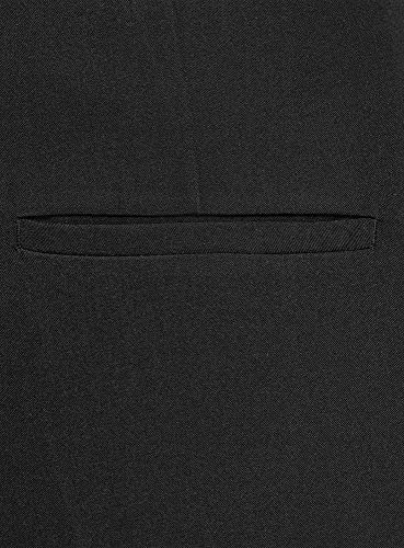 oodji Collection Mujer Pantalones Clásicos Ajustados, Negro, DE 42 / EU 44 / XL