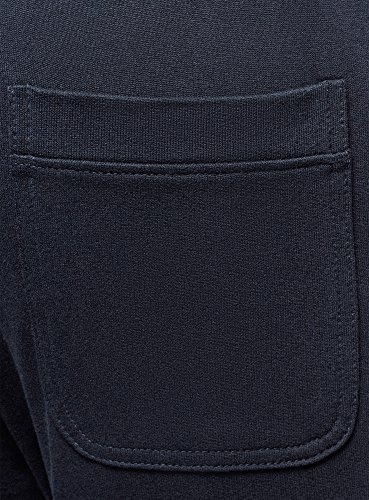 oodji Ultra Hombre Pantalones de Punto Básicos, Azul, XL