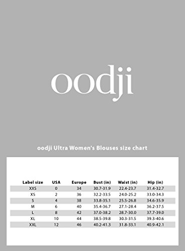 oodji Ultra Mujer Blusa de Algodón de Manga 3/4, Blanco, ES 38 / S