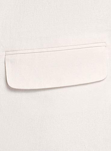 oodji Ultra Mujer Chaqueta con Mangas 3/4 sin Cierre, Blanco, ES 42 / L