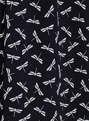 oodji Ultra Mujer Falda de Gasa con Parte Inferior Asimétrica, Azul, ES 44 / XL