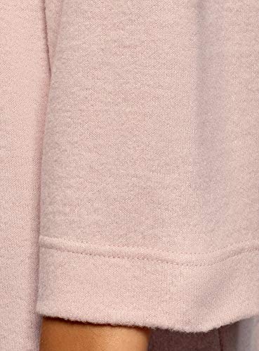 oodji Ultra Mujer Jersey Holgado con Cuello Chimenea, Rosa, ES 38 / S