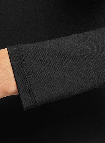 oodji Ultra Mujer Suéter de Cuello Alto Básico Ajustado, Negro, ES 36 / XS