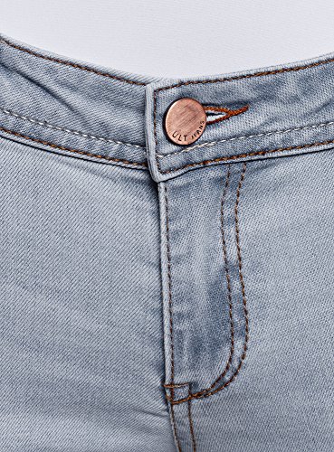 oodji Ultra Mujer Vaqueros Skinny Push-Up, Azul, 29W / 32L (ES 42 / L)