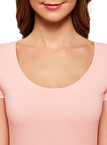 oodji Ultra Mujer Vestido Ajustado de Punto, Rosa, ES 34 / XXS