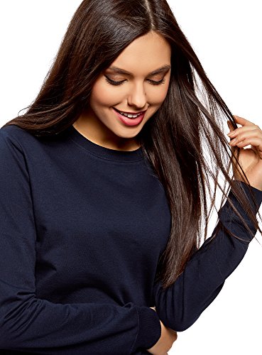 oodji Ultra Mujer Vestido Básico de Estilo Deportivo, Azul, ES 38 / S