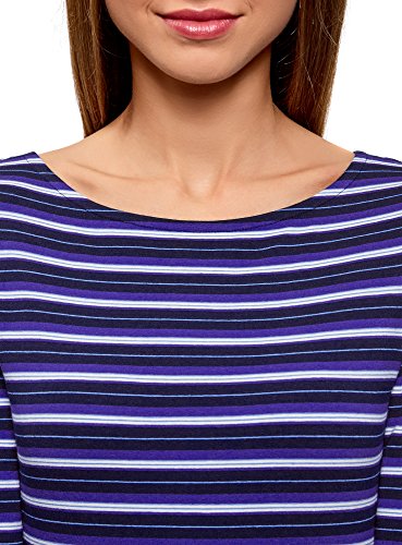 oodji Ultra Mujer Vestido de Punto Básico, Azul, ES 34 / XXS