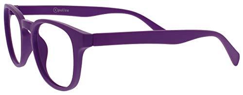 Opulize Pop Pack 3 Retro Redondo Azul Mate Suave Rosa Púrpura Hombres Mujeres Gafas De Lectura Bisagras Resorte RRR2-345 +1,00
