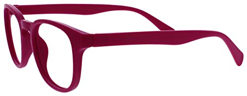 Opulize Pop Pack 3 Retro Redondo Azul Mate Suave Rosa Púrpura Hombres Mujeres Gafas De Lectura Bisagras Resorte RRR2-345 +1,00