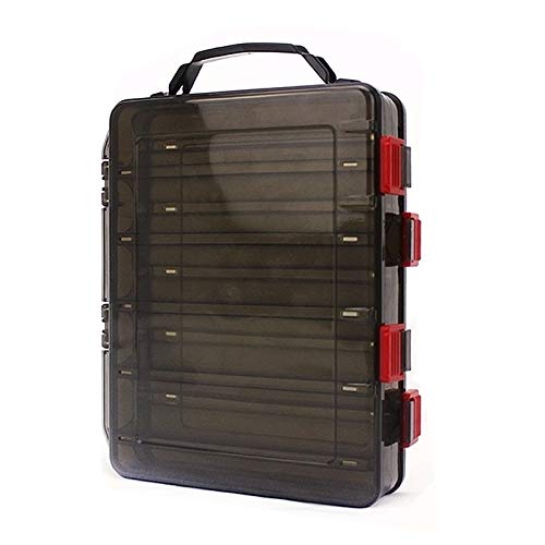 OriGlam - Caja para señuelos de pesca, 10 compartimentos impermeables, organizadores de cajas para chaleco, pesca con mosca