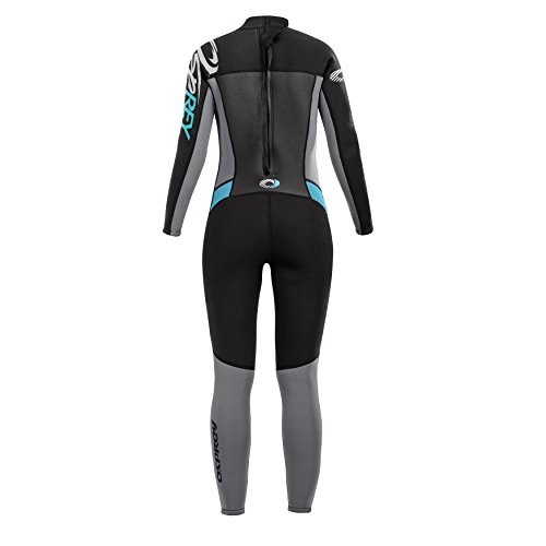 Osprey Origin Full Length Wetsuit Long Traje de Neopreno Largo Completo, Mujer, Negro y Azul, M Tall