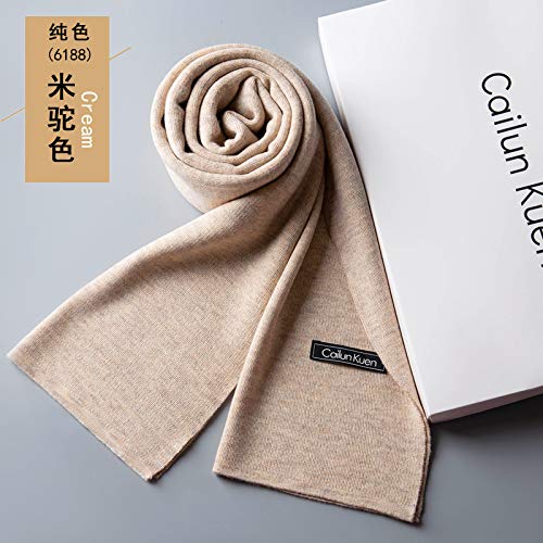 Otoño E Invierno Hombres Bufanda Hombres Versión Coreana De La Cuadrícula Negocio Casual Cuello Cálido 180CM Ca