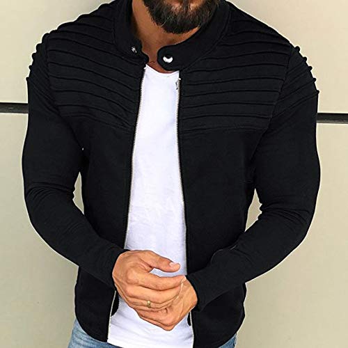 Overdose Abrigo De Invierno Ocio De Los Hombres Pliegues Slim Stripe Fit Raglan Zipper Mejor Venta Suelta Top Coat Nuevo DiseñO OtoñO Sudadera