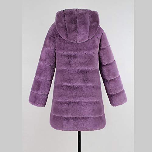 Overdose Abrigo De Las Mujeres De LiquidacióN De Moda De Lujo De Piel SintéTica Abrigo Casual con Capucha De Invierno Cardigan Grueso Parka CáLido Zanja