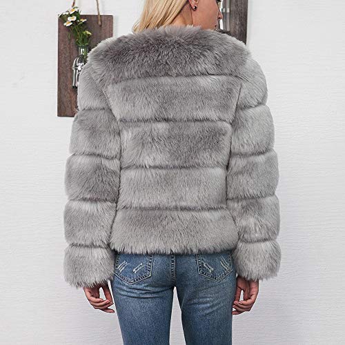 Overdose Chaqueta De Abrigo De Piel SintéTica para Mujer Chaqueta De Invierno De Color SóLido Parka De Color Rosa Abrigos Abrigos Mujer Invierno Rebajas