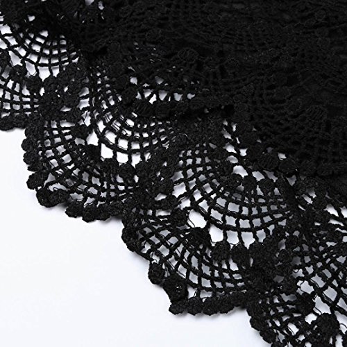 Overdose Cubiertas para Mujer Summer Kimono Beach Bikini Covers Half Lace Solid Swimwear Beachwear (M, Blanco)